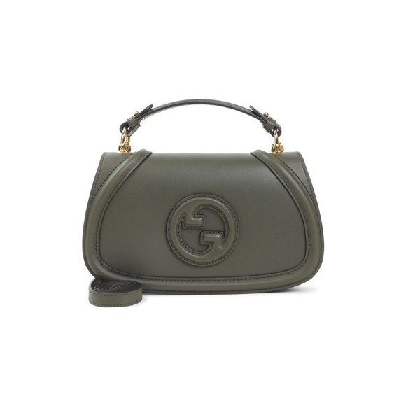 Gucci Green Leather Shoulder Bag With Structured Silhouette - NWT - Picture 1 of 3